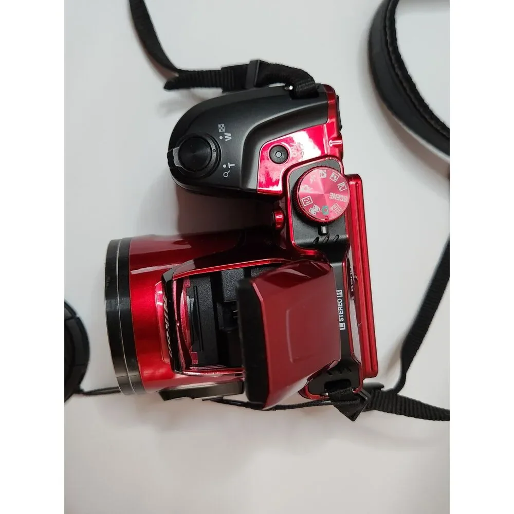 Nikon COOLPIX B500 Red – Tested – Cracked Screen – Works – For Parts/Repair